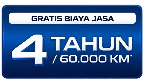 Gratis Biaya Jasa 4 Tahun / 60.000 KM
